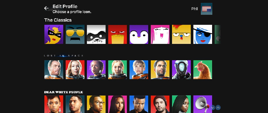 custom profile picture for netflix mobile