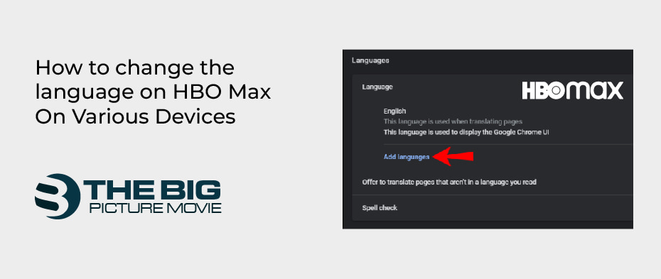 how to change the language on HBO Max