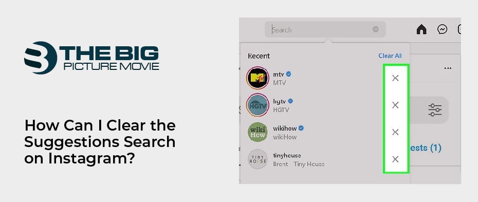 how to clear instagram search suggestions when typing