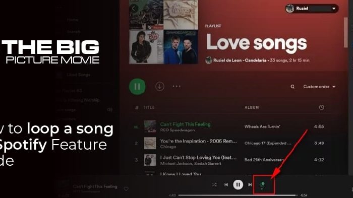 How to loop a song on Spotify