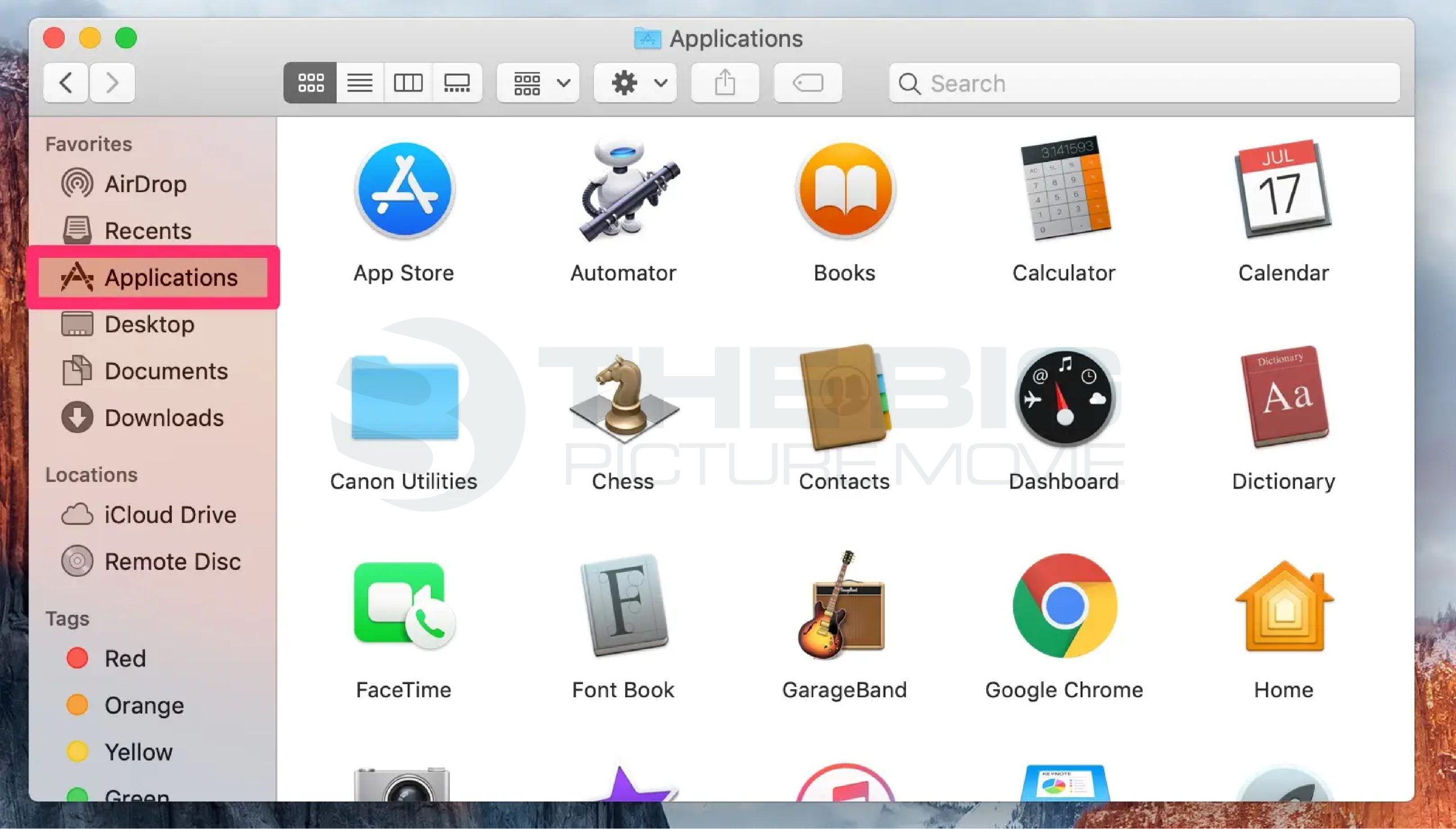 Open Applications folder on your Mac