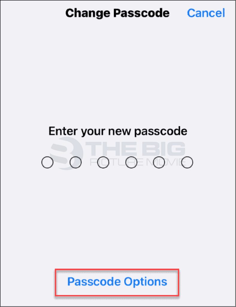 Enter the new passcode