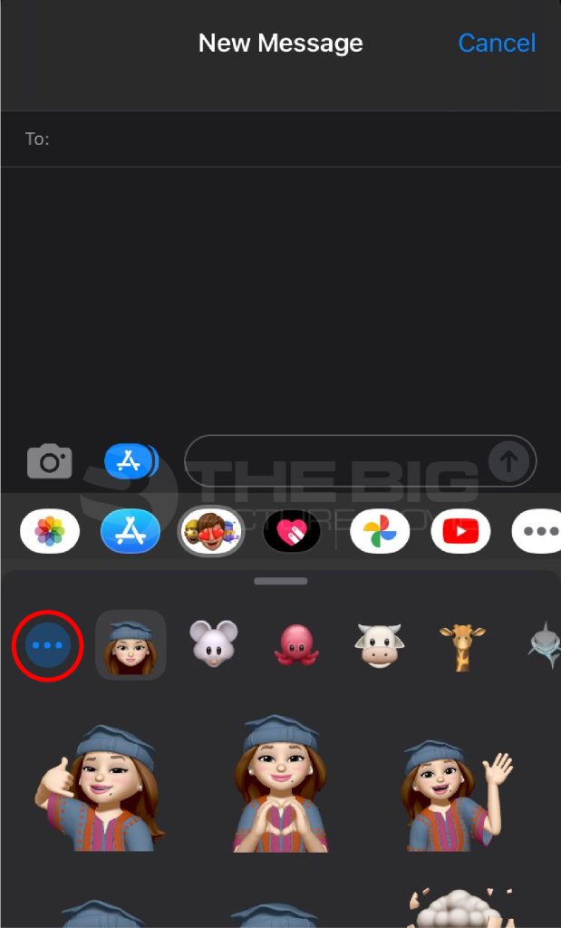 Tap three dot icon
